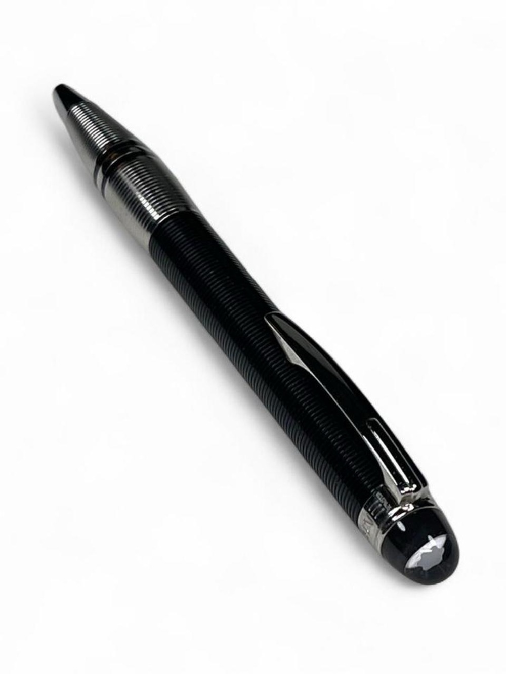 Montblanc Starwalker Doué Guilloche Pattern Ballpoint​ Pen Black/Silver EUC $999